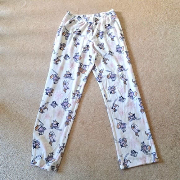 New! La Vie En Rose Pajama Set Fleece 2PC PJ's Women's Size Small Dogs Top Pants - Picture 6 of 10